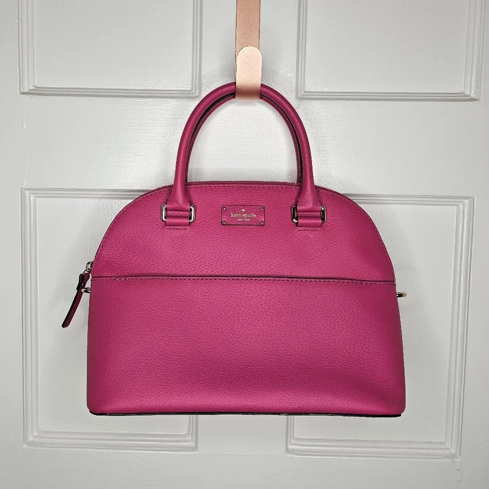 Kate Spade Pink Pebbled Leather Dome Satchel